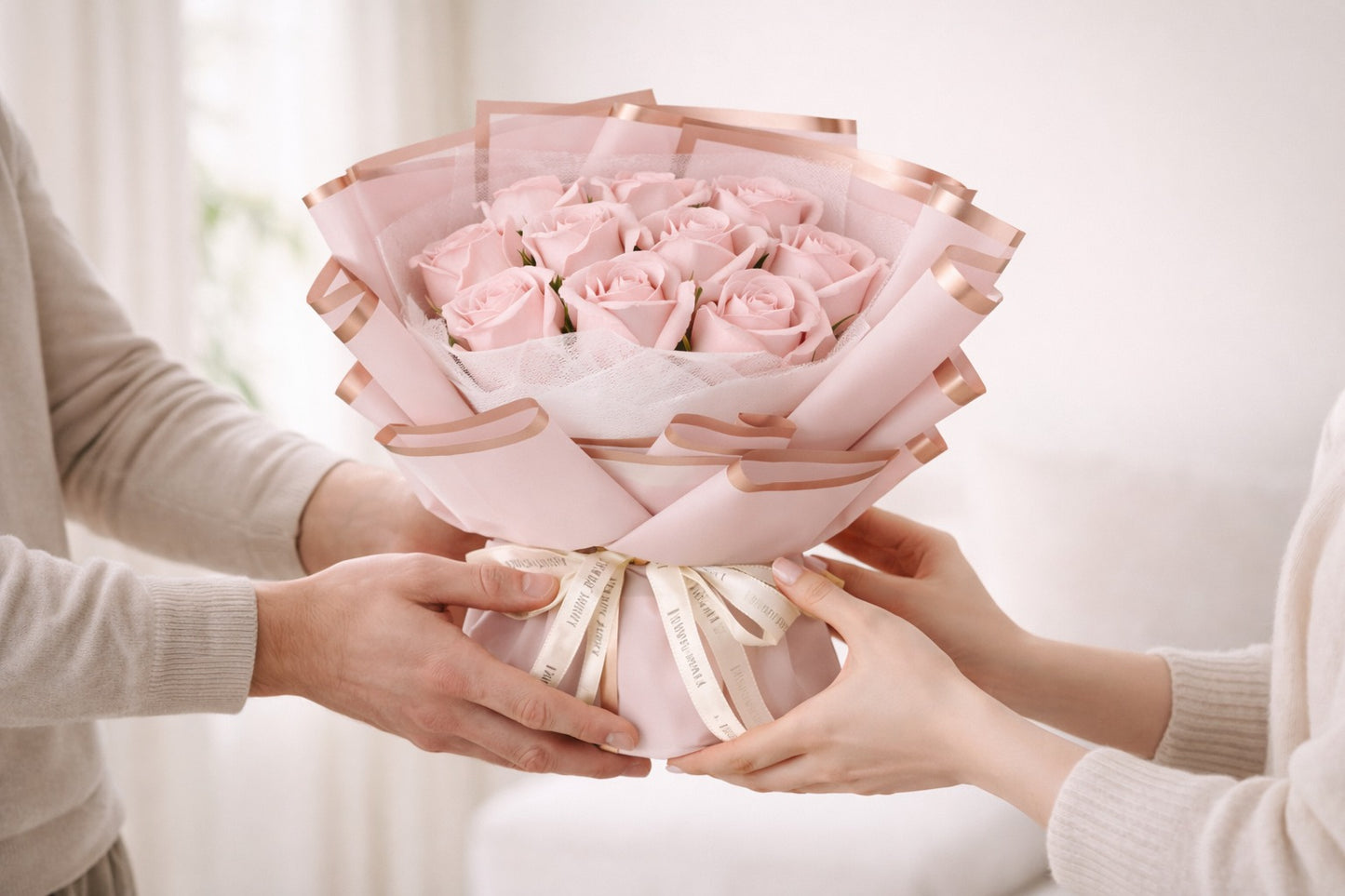 Blue Rose Soap Bouquet Gift Box