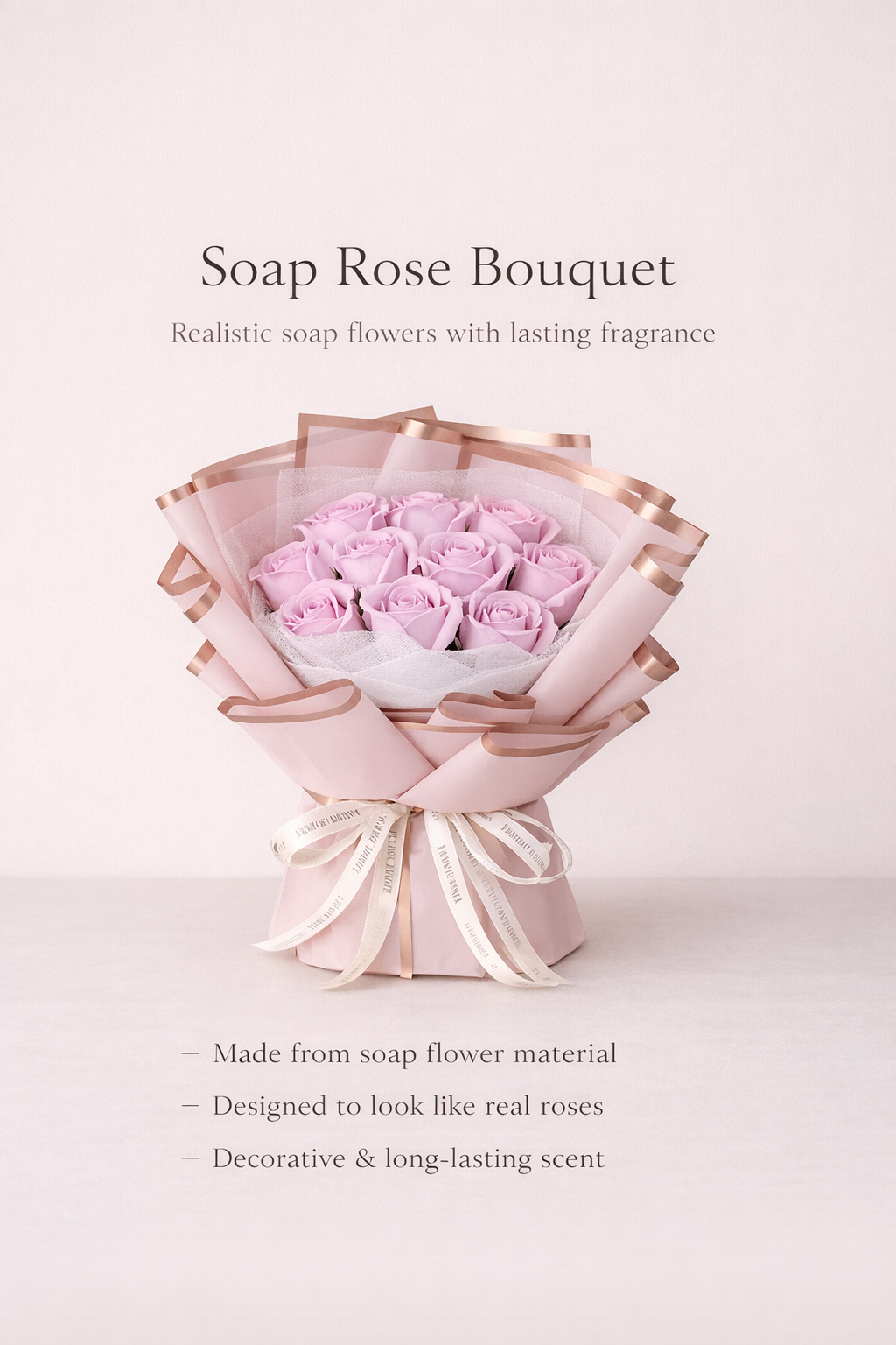 Blue Rose Soap Bouquet Gift Box