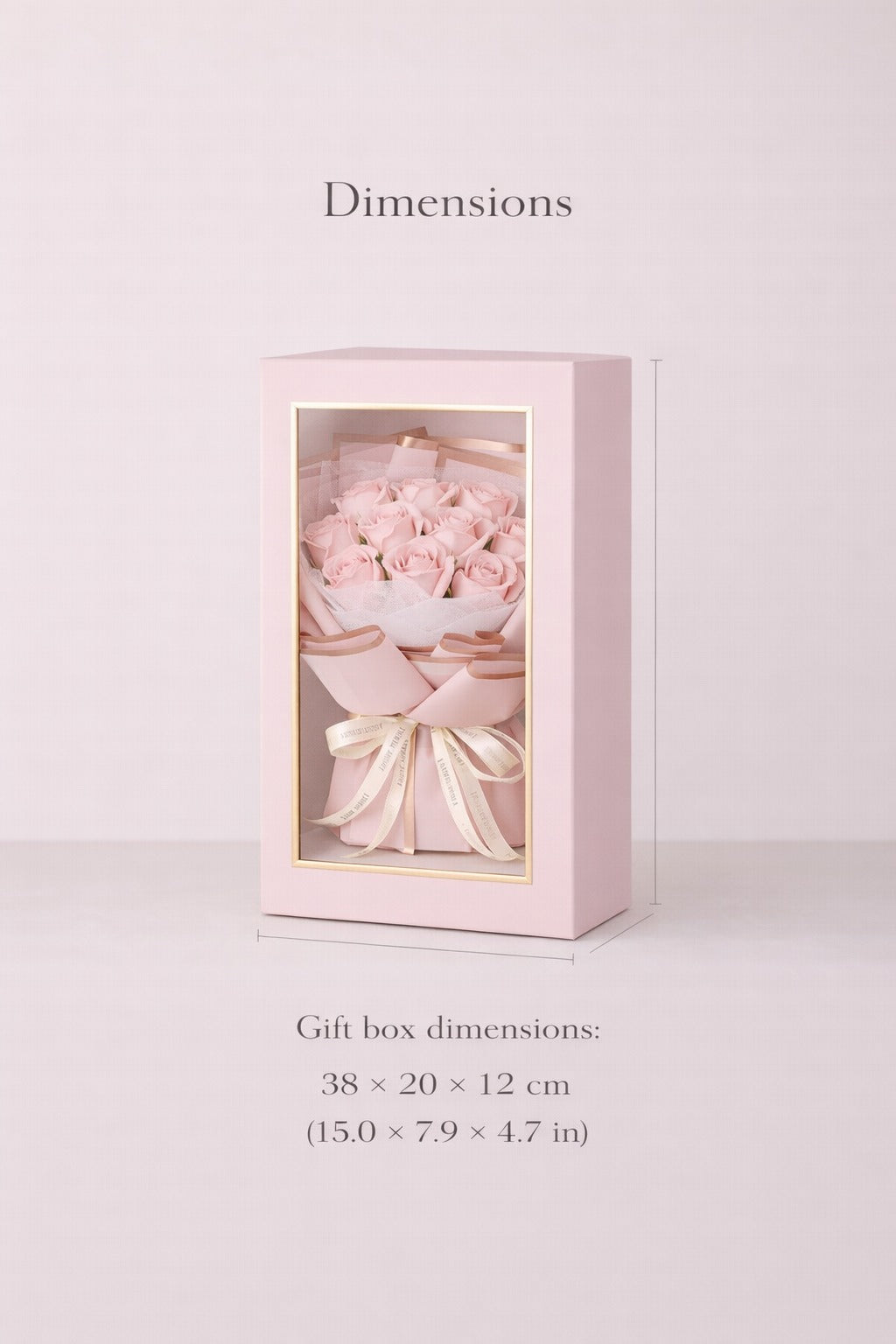 Pink Rose Soap Bouquet Gift Box