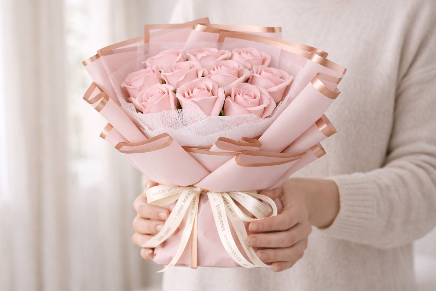 Pink Rose Soap Bouquet Gift Box